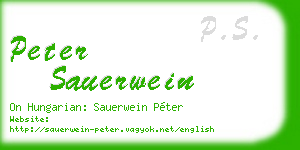 peter sauerwein business card