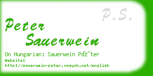 peter sauerwein business card